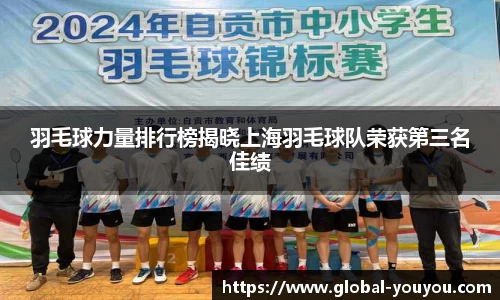 羽毛球力量排行榜揭晓上海羽毛球队荣获第三名佳绩